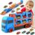 Fivejoy Rennbahn-Auto 2-in-1 Rennbahn-Transporter,Transport Truck,Spielzeugautos Set