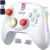 Powerwill PC Wireless Controller Gaming-Controller Akku bis zu 20 Stunden PlayStation-Controller (für Windows-PC, Android, Steam und Switch, mit Hall Joysticks/Triggers/RGB Beleuchtung,Kein Stick Drift)