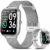 Yuede Smartwatch für Damen Herren, mit Telefonfunktion und Message Reminder Smartwatch ( 1,85“ Zoll HD Quadratischer Voll Touchscreen Armbanduhr) IP67 Wasserdichte Sportuhr mit Schlafmonitor, Blutdruckmessgerät, Schrittzähler, Herzfrequenzmonitor, 50 Übung Modi Fitnessuhr,Kompatibel für ios und Android, Uhren Doppelriemen